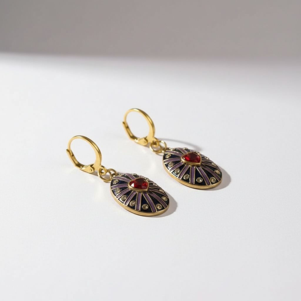 Blue Amulet Earrings