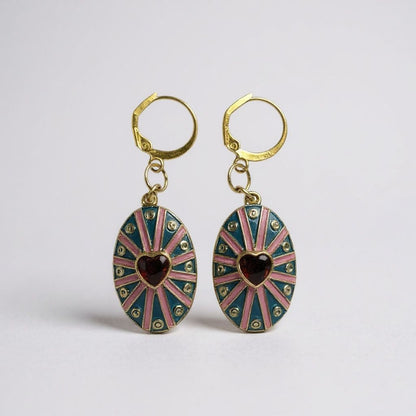 Green Amulet Earrings