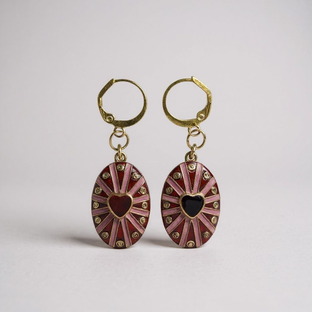 Pink Amulet Earrings