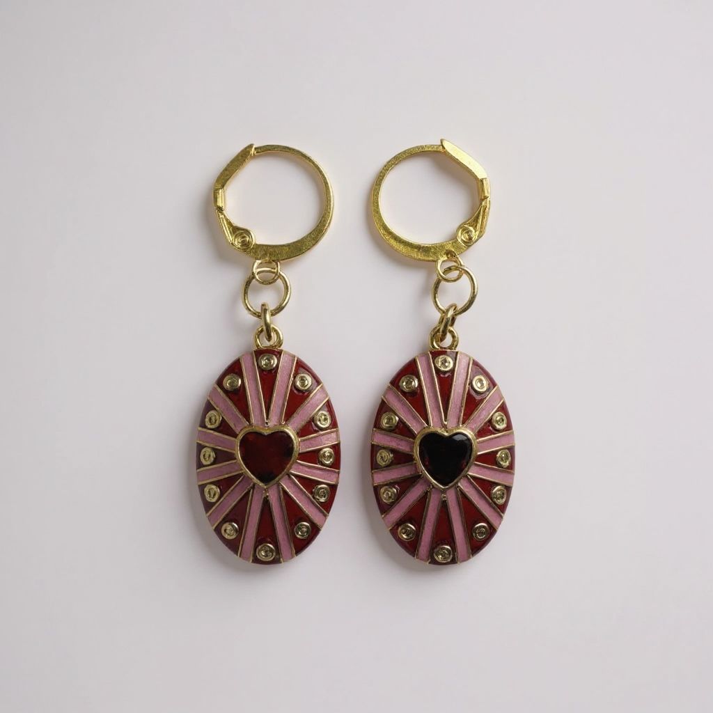 Pink Amulet Earrings