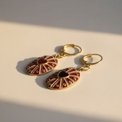 Pink Amulet Earrings